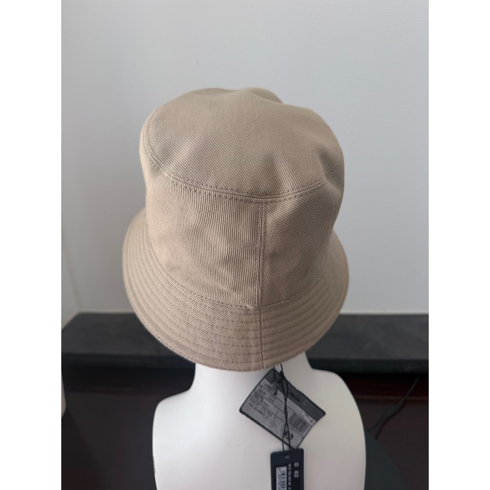 Prada 1HC137 100% cotton bucket hat with embroidered white stitch logo - Picture 4 of 9